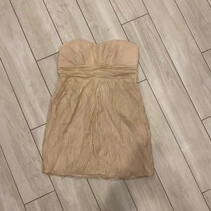 Linen strapless dress